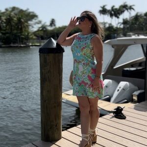 Lilly Pulitzer Lindy PB Pink A Delicacy Beaded Neck Shift Dress